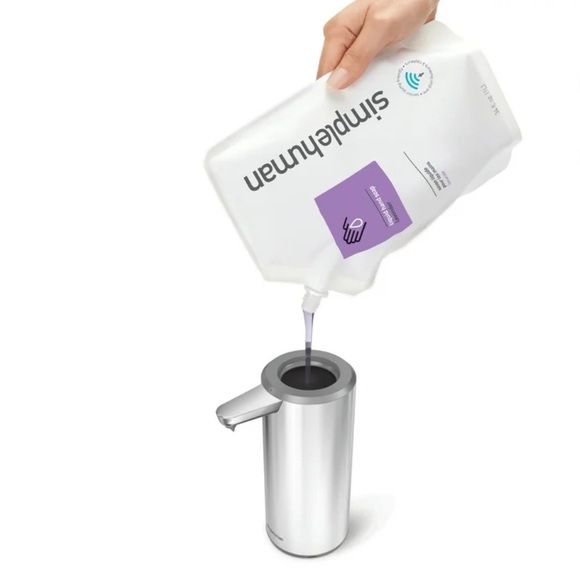 Simple Human Touch-Free Soap Dispenser. 9oz, Rechargeable, Stainless Steel - Picture 6 of 9